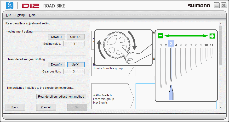 Shifted to the 3rd sprocket or gear